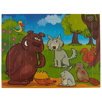 Пазлы магнитные, 22*29,5см, Лесные звери - фото 2