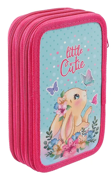 Пенал 3 отделения "Pretty bunny" 19*11 см - фото 2