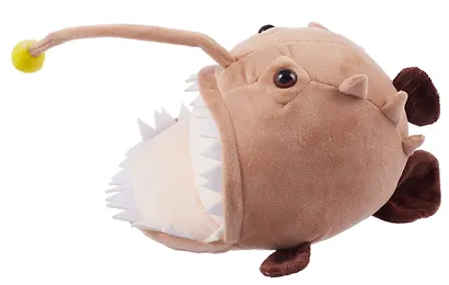 Мягкая игрушка Рыба-удильщик бежевая (25 см) - фото 5