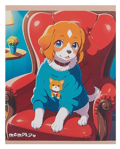 Тетрадь 40л лин. "Уютные собачки" мел.картон, поля, ассорти - фото 3