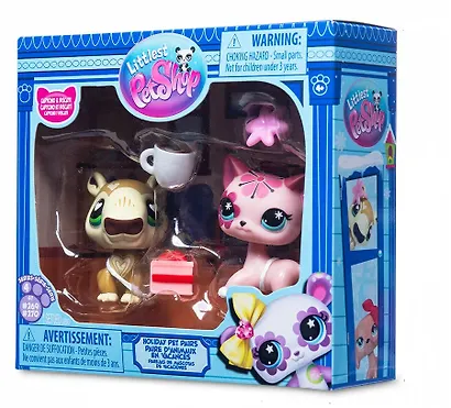 Игровой набор Littlest Pet Shop, "Праздники Рождественские Каникулы", 2 фигурки Капибара и Короткошерстная кошка, подарочная упаковка, 4+ - фото 1