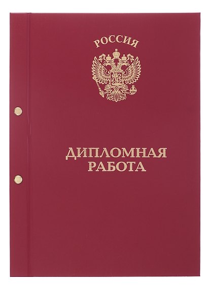 Обложка для дипломной работы, бумвинил, 2 отверстия, бордо, OfficeSpace - фото 2