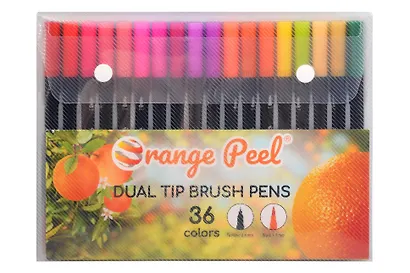 Маркеры акварельные 36цв двухсторонние, кисть и линер, Orange Peel - фото 2