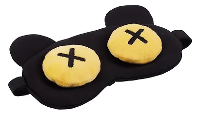 Маска для сна Мордочка с объемными глазами крестиками (плюш) (пакет), Lafilaf - фото 4