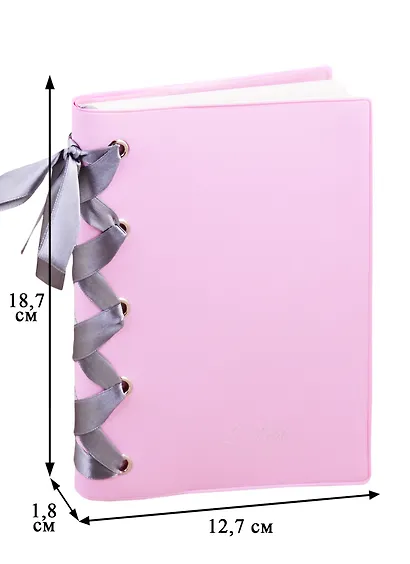 Записная книжка А6+ 96л лин. "Le Petit" розов., мягк.переплет, декор.шнуровка, 2 ляссе, инд.уп. - фото 2