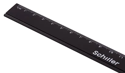 Линейка 20см металлическая, черная, Schiller - фото 3