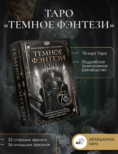 Таро «Темное фэнтези». 78 карт и книга по QR-коду - фото 3