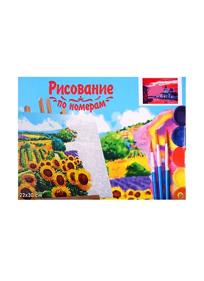 Набор для раскрашивания по номерам ТМ Рыжий Кот Холст с красками 22х30см Вечерний Гранд-канал (Арт. HS243) - фото 2