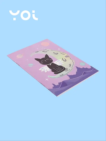 Тетрадь 32 листа в клетку "Cat wings", сшивка, Yoi - фото 2