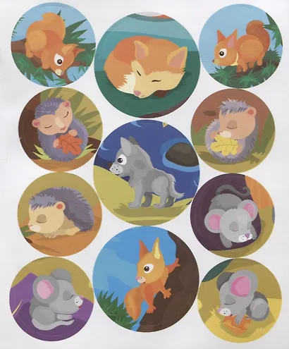 Мамы и малыши. Лес. 22 наклейки - фото 3