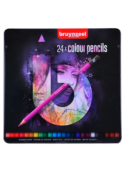Карандаши цветные Bruynzeel, 24 цвета - фото 1