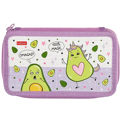 Пенал школьный 2отд. "В шоке!" 19*11см, лам.картон, молния, выб УФ лак - фото 2