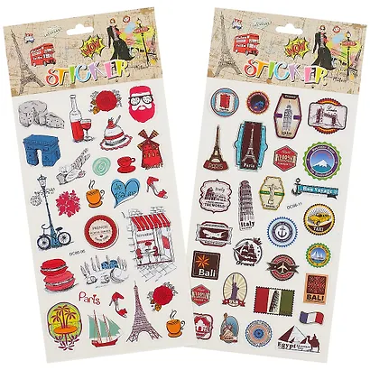 Наклейки Вояж, 2 вида (DC66-11)(DC66-06)(13*29) - фото 3