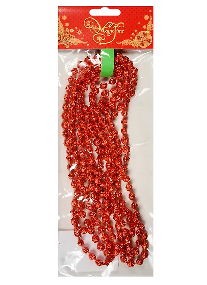 Новогодняя гирлянда Бусы (270см) красный маскарад - фото 1