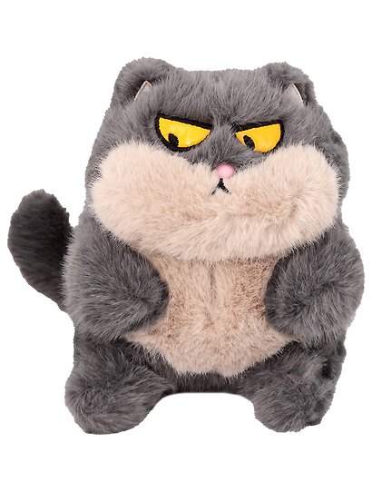 Мягкая игрушка Кот с желтыми глазами (23см) (серый) (12-20251204-NB_117) - фото 6