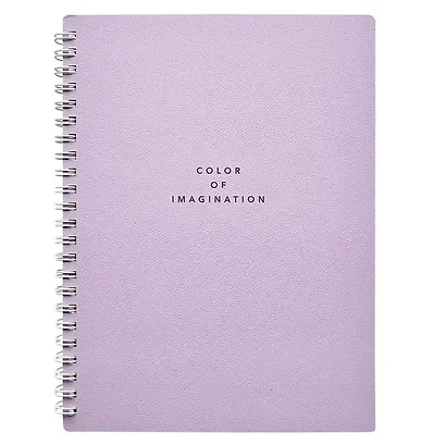 Тетрадь 80л кл. "Block", сиреневый, карт.обл., спираль, микротекстурирование, ламинация - фото 1