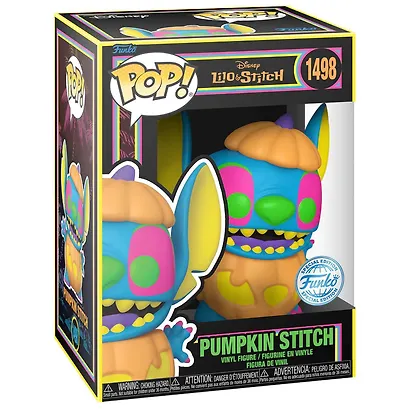 Фигурка Funko POP! Disney Lilo & Stitch Pumpkin Stitch (BLKLT) (Exc) (1498) (Fun81969) - фото 2