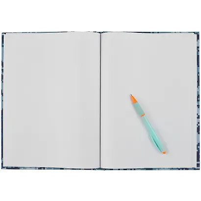 Книга для записей А4 100л кл. "Синий хаки" 7БЦ, глянц.ламинация - фото 2