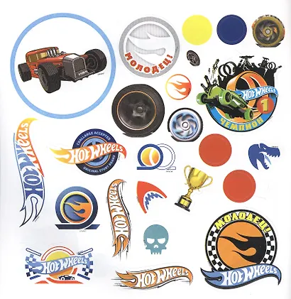 Большие наклейки для маленьких пальчиков "Hot Wheells" - фото 5