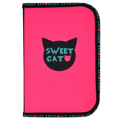 Пенал 1отд. "КОТОСЛАДОСТИ" 13.3*20*3.5см, ПВХ, полиэстер, молния, печать на молнии, печать по ранту, сублимац.печать - фото 2
