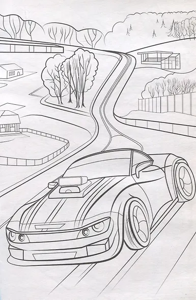 ЛЮБИМАЯ РАСКРАСКА эконом А4. ГОНКИ - фото 3