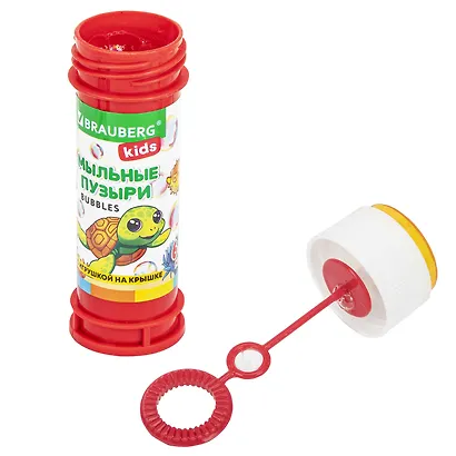 Мыльные пузыри 60 мл, с игрушкой на крышке, BRAUBERG KIDS, 665453 - фото 3
