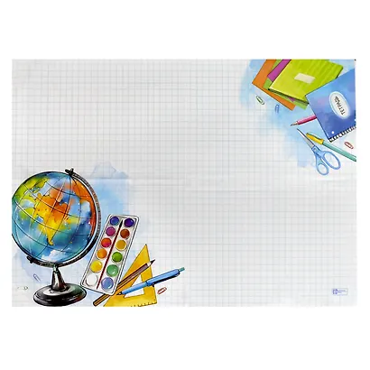 Клеенка для уроков труда "ГЛОБУС" 500*700мм, ПВХ 130мкм, подвес - фото 1