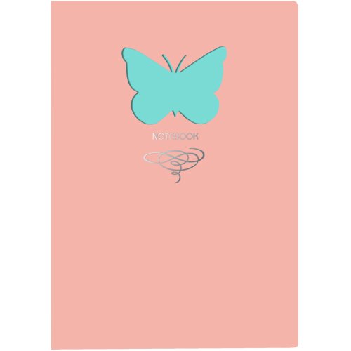 Книга для записей Butterfly, А5, 80 листов, розовый