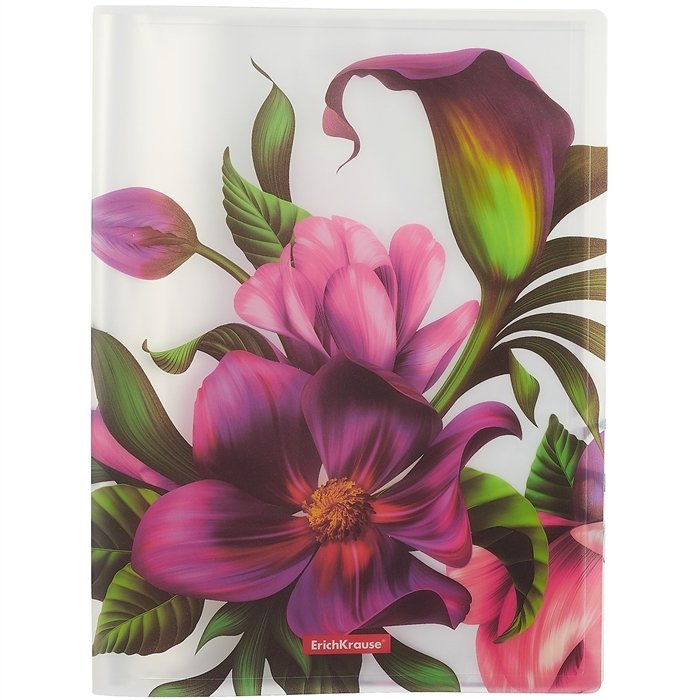 

Папка 30ф А4 "Tropical Flowers" пластик, Erich Krause