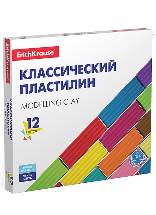 

Пластилин 12цв 192гр "Basic", к/к, ErichKrause
