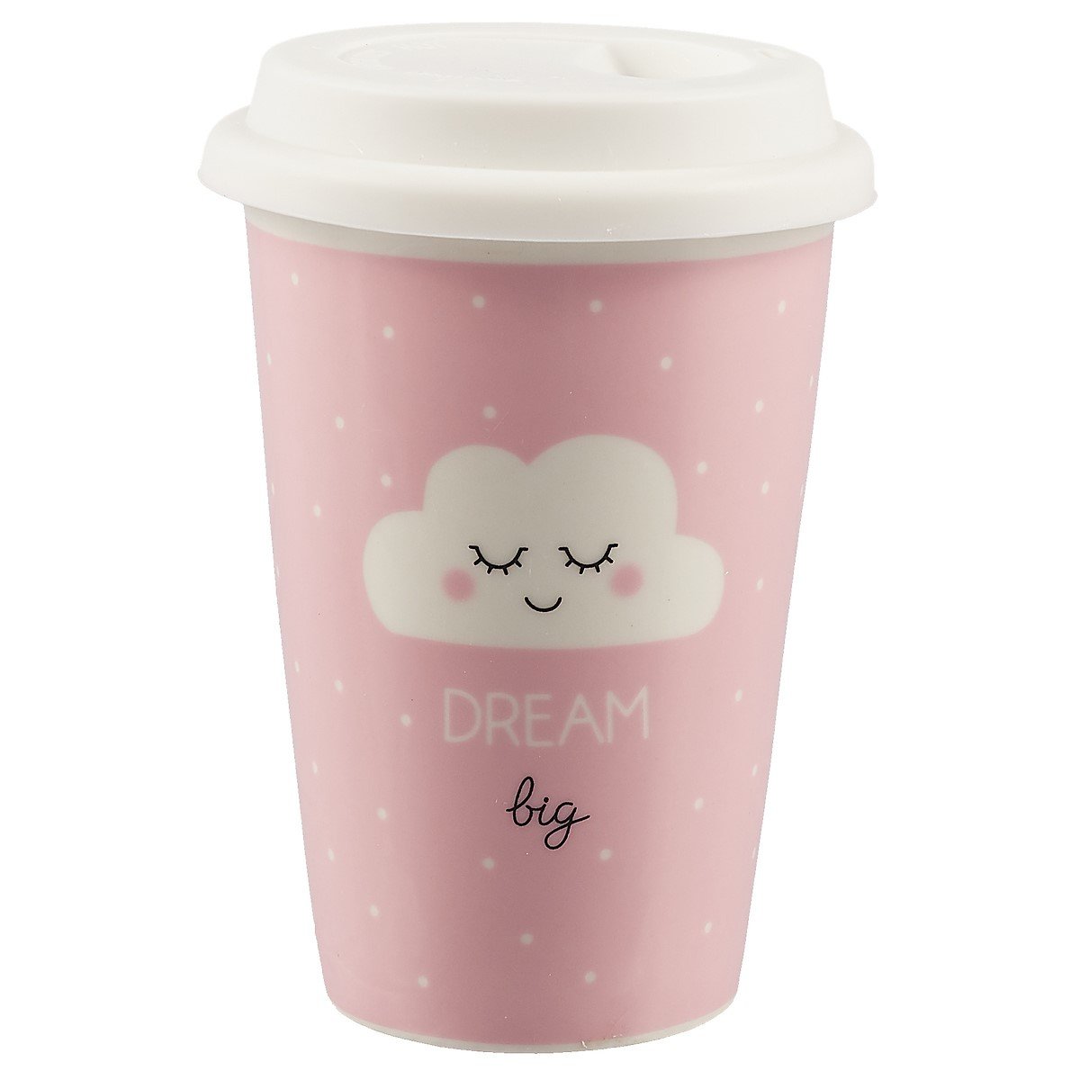 

Стакан керамический Dream big (Облачко) (ПВХ бокс)