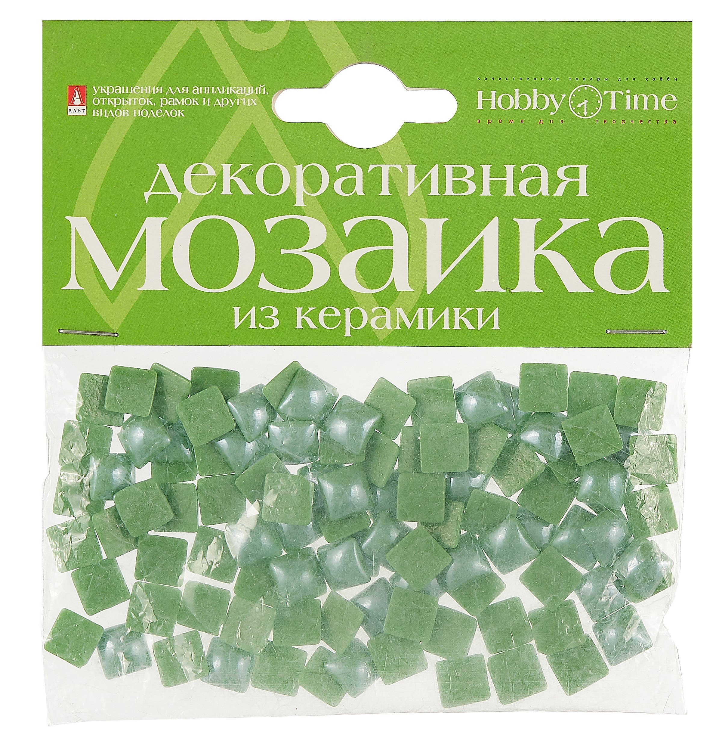 

Мозаика декоративная из керамики. 100 штук. 8х8 мм. зелёный. -Китай: Альт, (Hobby Time ). 2-332/04 377407