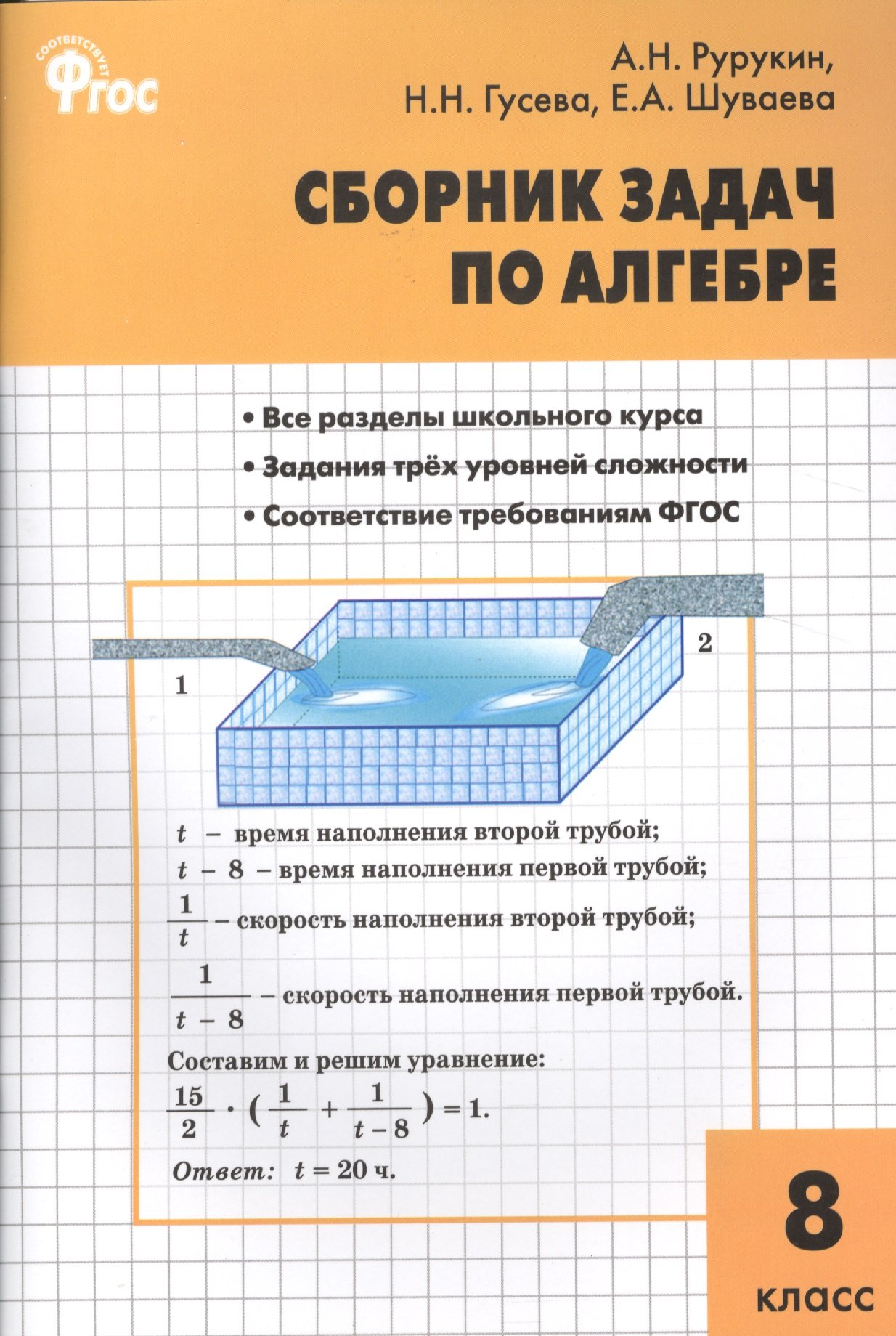 Сборник задач по алгебре. 8 класс (Рурукин А., Гусева Н., Шуваева Е.).  ISBN: 978-5-408-02694-4 ➠ купите эту книгу с доставкой в интернет-магазине  «Буквоед»