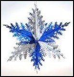 цена Новогоднее подвесное украшение Снежинка-звезда (20326) (40см) (Феникс-Презент)