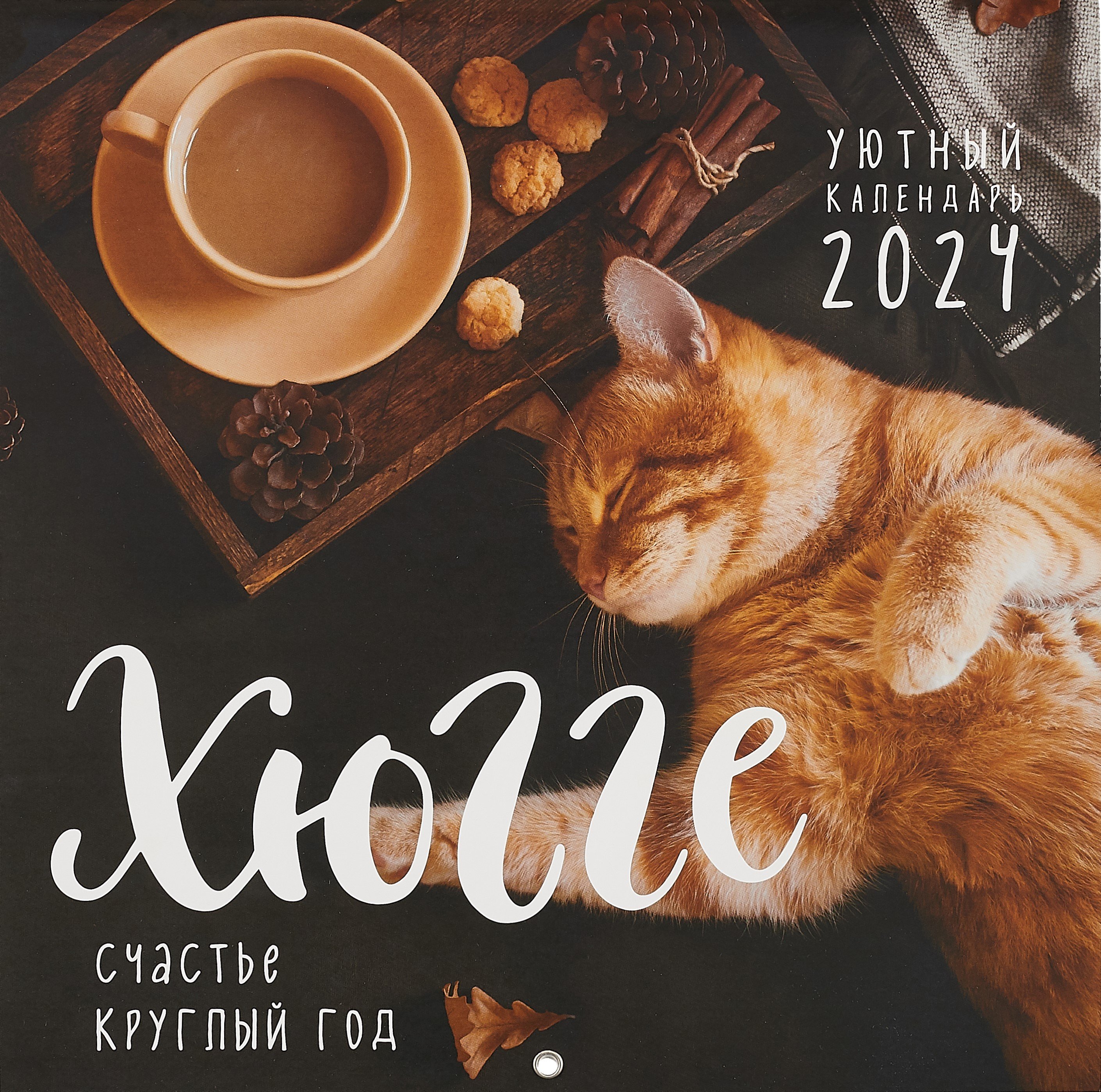 

Хюгге-календарь. Счастье круглый год. Календарь настенный на 2024 год (300х300 мм)