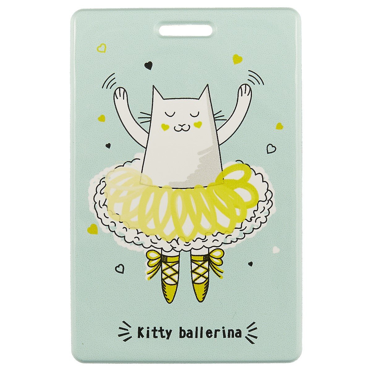 

Чехол для карточек «Kitty ballerina», мятный