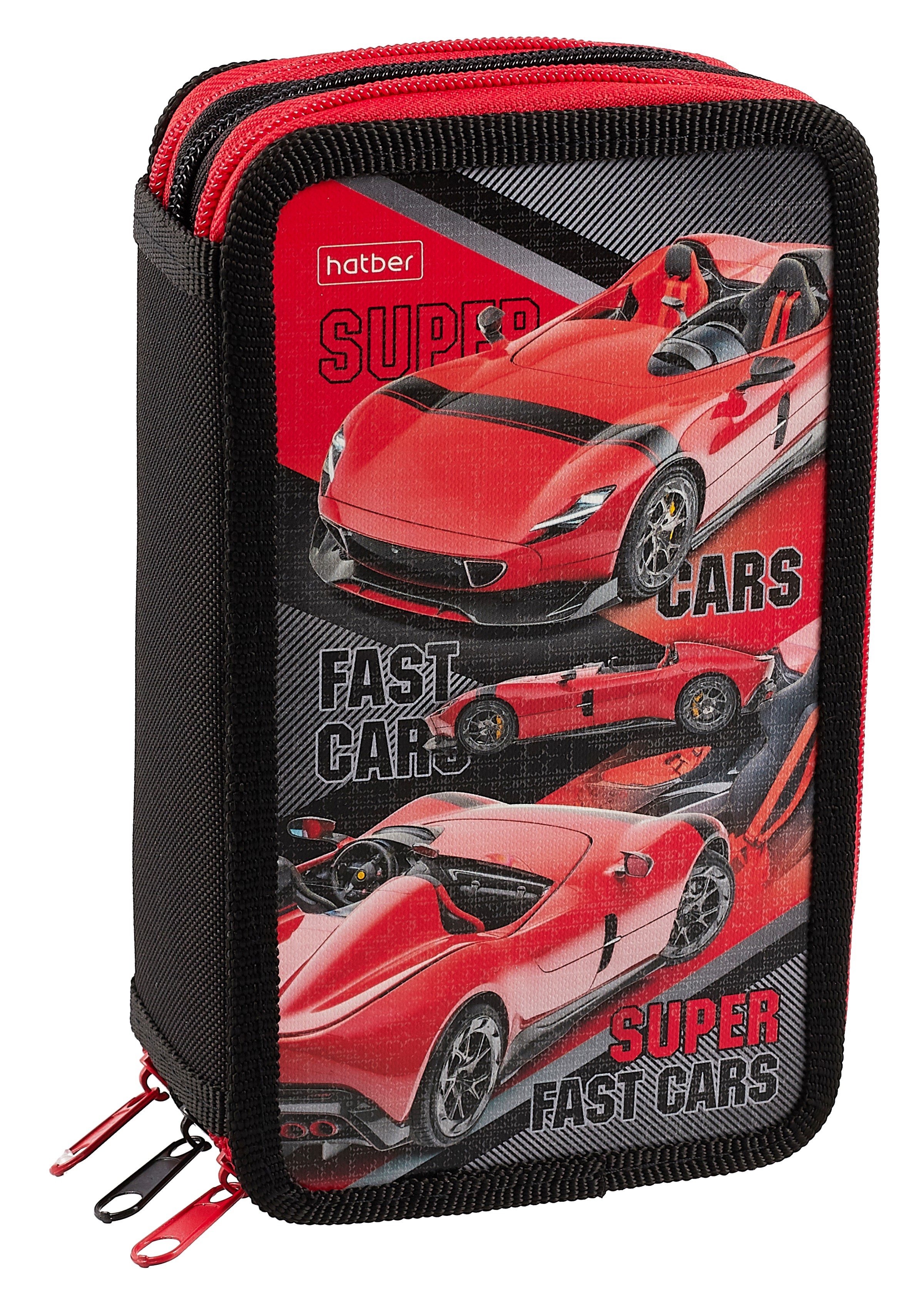 

Пенал 3отд. "Red Car" 19*11см, молния, глянц.ламинация, таблица умножения, инд.уп.