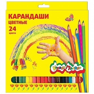 Карандаши цветные Каляка-Маляка, 24 цвета карандаши цветные каляка маляка 18 цв