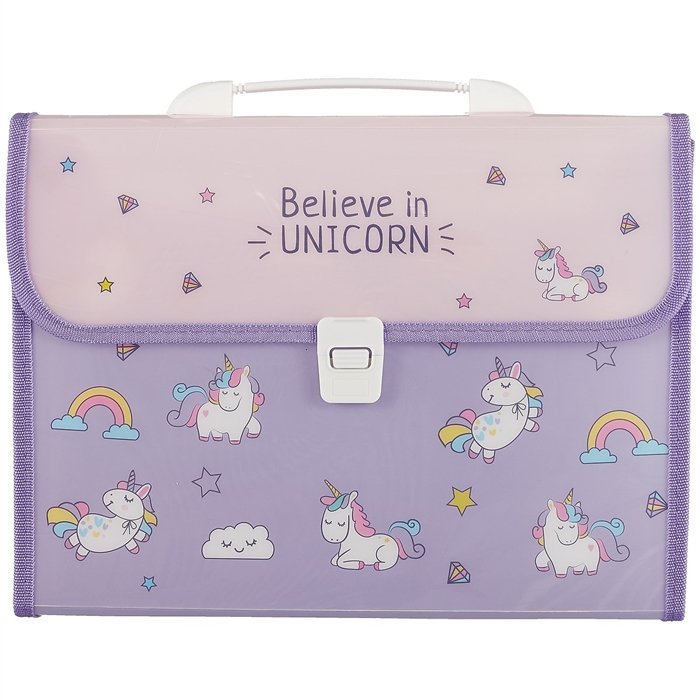 

Портфель «Unicorn pattern», А4, 12 отделений