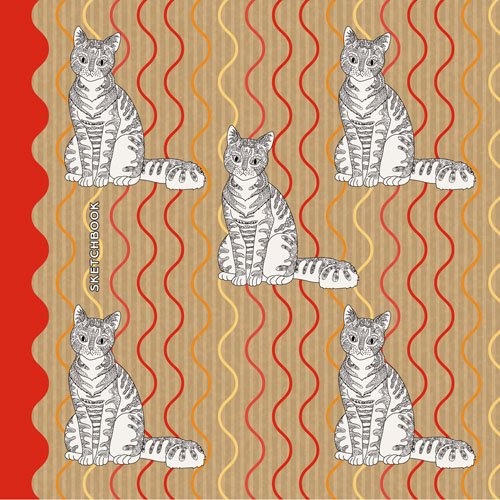 Скетчбук «Полосатые кошки», 80 листов