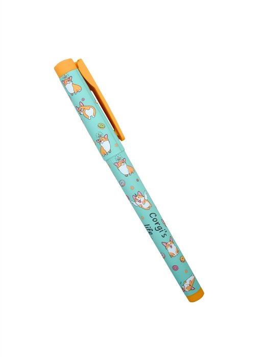 

Ручка шариковая синяя "Corgi s life", soft touch