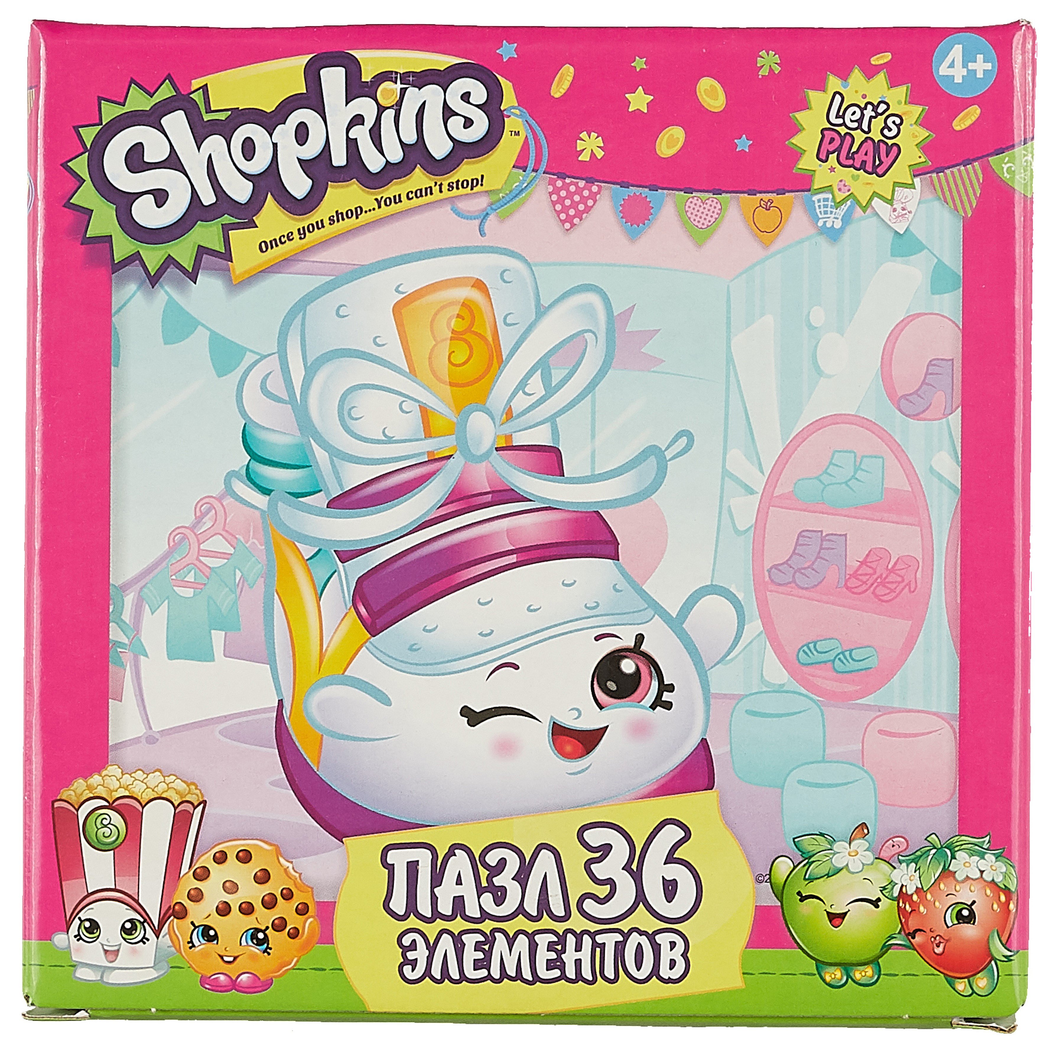 

Пазл, Оригами, 36эл 212*212мм Shopkins Sneaky Wedge 02749
