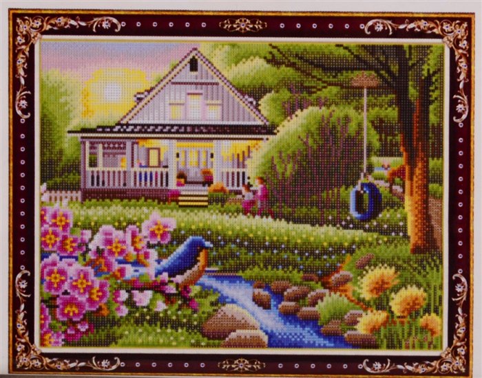 Алмазная мозаика на подрамнике "Красивый домик", 40 х 50 см - фото 1