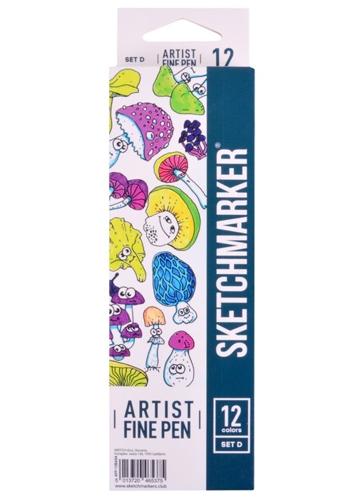 

Ручки капиллярные 12цв Artist fine pen Basic 4, к/к, Sketchmarker