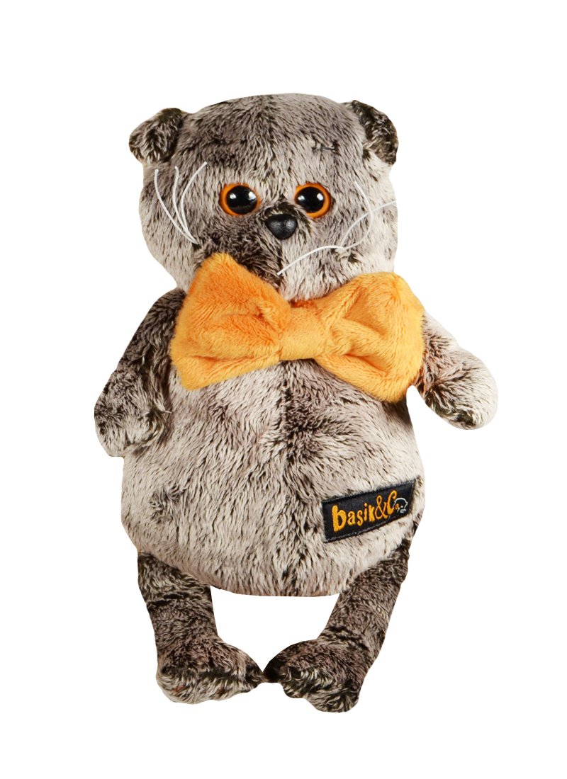

Мягкая игрушка Басик в рыжем бархатном банте (19 см) (Ks19-031)