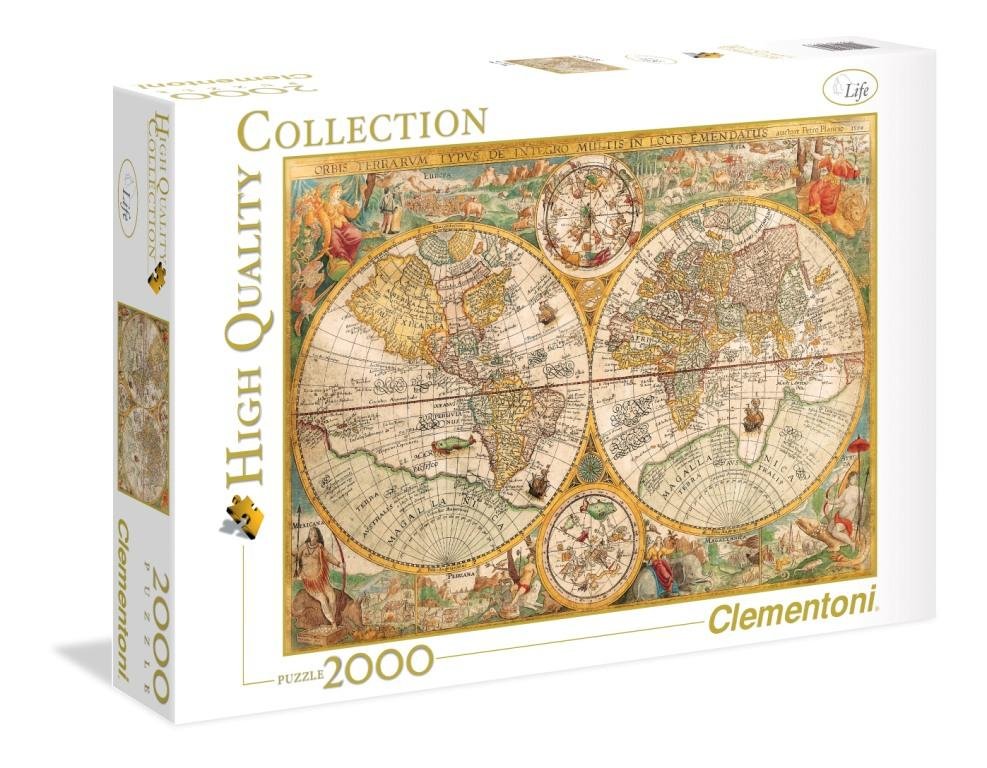 CLem.Пазл. 2000эл. Классика.32557 Карта известного мира Петера Планциуса, 1594 год.
