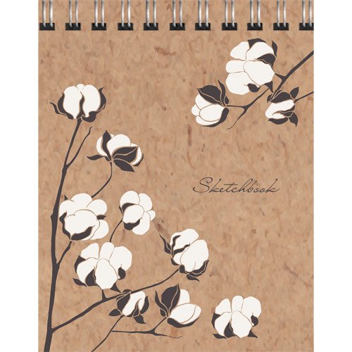 Скетчбук «Цветы хлопка», А6, 80 листов