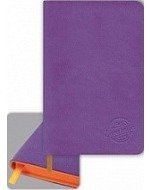 Записная книжка, Феникс+, А6 (90*142), 160л, Ноутбук Фиолетовый оранжевый срез, мягкая обложка 42598