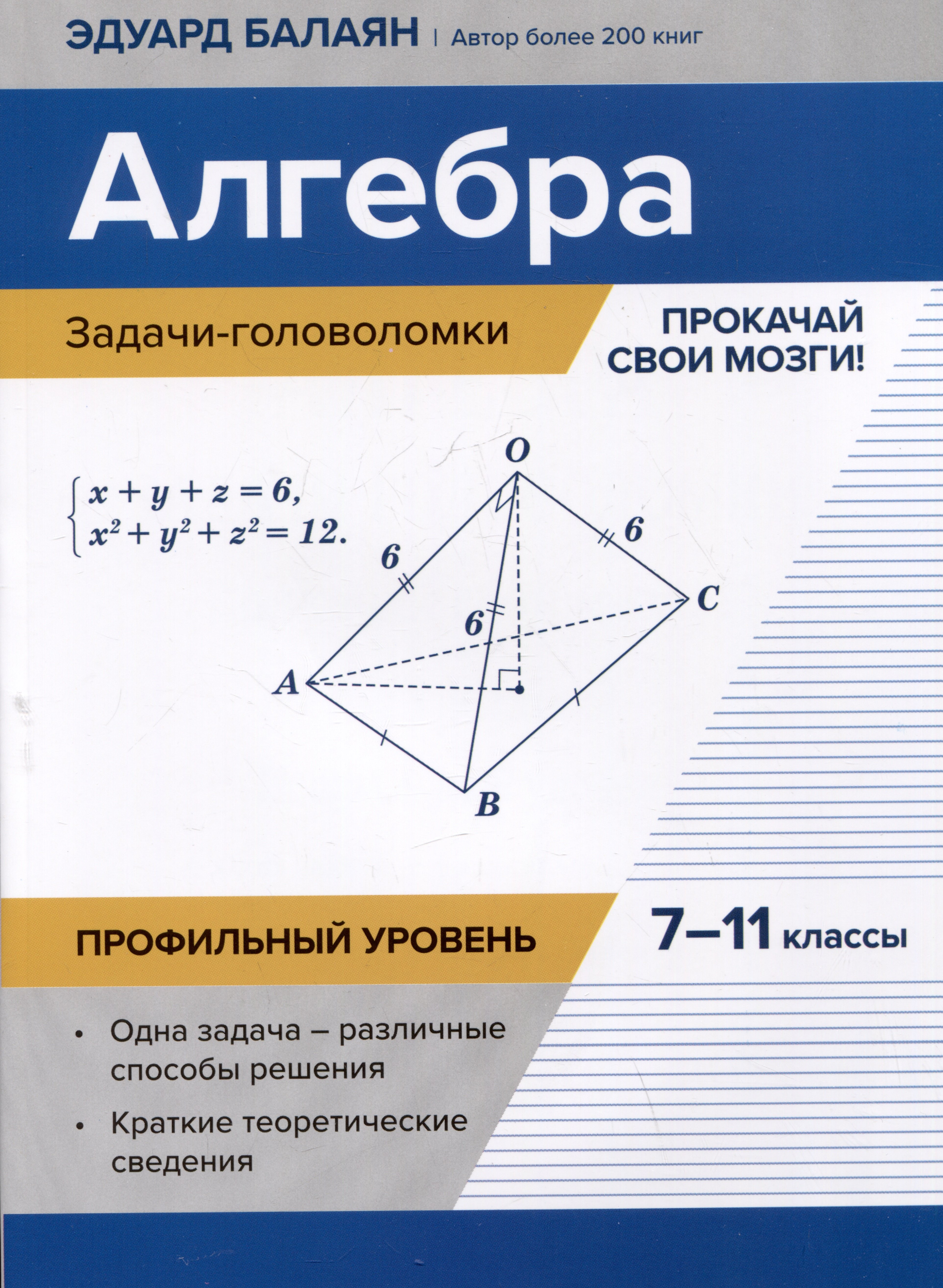 Алгебра: задачи-головоломки: прокачай свои мозги! 7-11 классы: профильный уровень