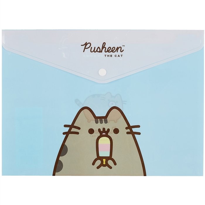 

Папка-конверт на кнопке А4 "Pusheen"
